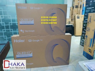 43 inch Haier H43S80EUX QLED 4K Smart Google TV Official
